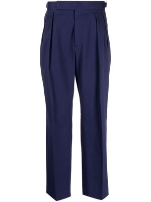 Paul Smith pleat-detail straight-leg tailored trousers - Blue