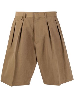 Paul Smith pleated chino shorts - Brown