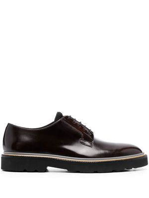 Paul Smith polished-effect derby shoes - Brown
