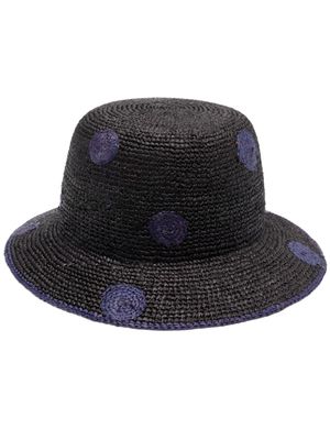Paul Smith polka-dot interwoven sun hat - Black