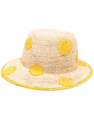 Paul Smith polka-dot interwoven sun hat - Neutrals