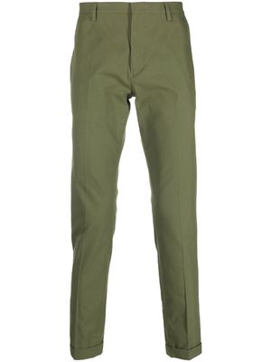 Paul Smith pressed-crease fitted tailored trousers - Green