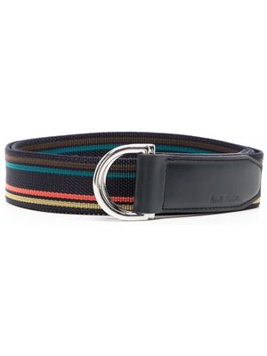 Paul Smith rainbow stripe belt - Blue