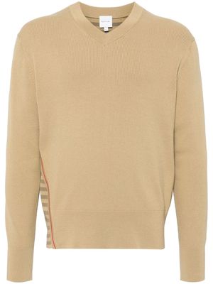 Paul Smith rear stripe-print jumper - Brown