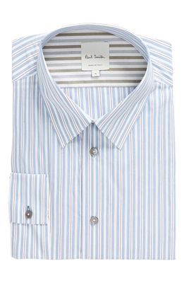 Paul Smith Regular Fit Stripe Dress Shirt in Light Blue