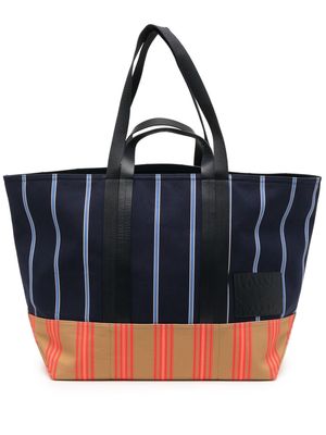Paul Smith Reversible striped cotton tote bag - Blue