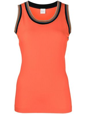 Paul Smith ribbed jersey tank top - Orange