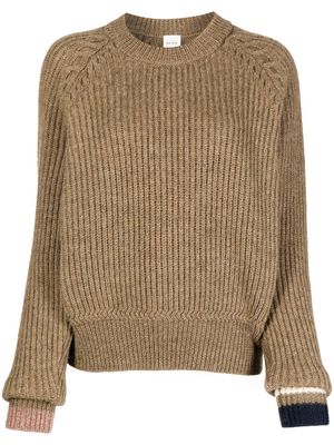 PAUL SMITH ribbed-knit wool jumper - Brown