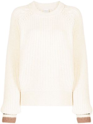 PAUL SMITH ribbed-knit wool jumper - White