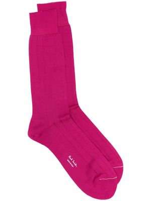 Paul Smith ribbed mid-calf socks - Pink