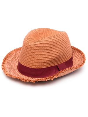 Paul Smith ribbon-detail sun hat - Orange