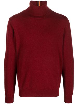 Paul Smith roll-neck cashmere sweater - Red