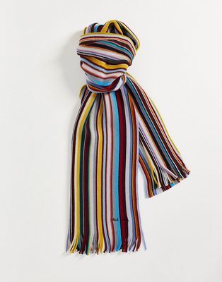 Paul Smith scarf in multi stripe