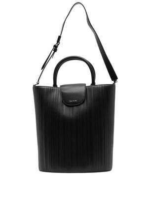 Paul Smith Shadow Stripe leather bucket bag - Black