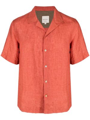 Paul Smith short-sleeve linen shirt - Orange