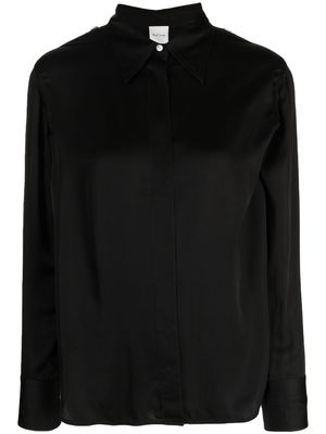 Paul Smith side decorative-button spread-collar shirt - Black