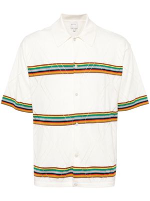 Paul Smith Signature Stripe knitted polo shirt - White