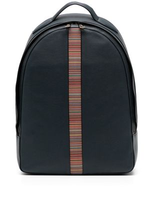 Paul Smith Signature Stripe leather backpack - Blue