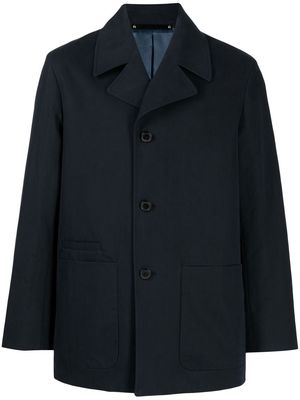 Paul Smith single-breasted cotton coat - Blue