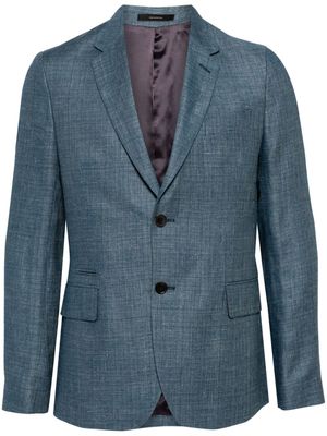 Paul Smith single-breasted linen-blend blazer - Blue