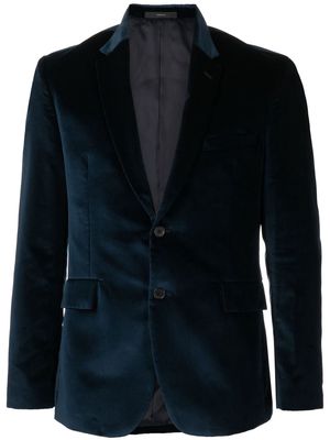Paul Smith single-breasted velvet blazer - Blue