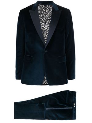 Paul Smith single-breasted velvet suit - Blue