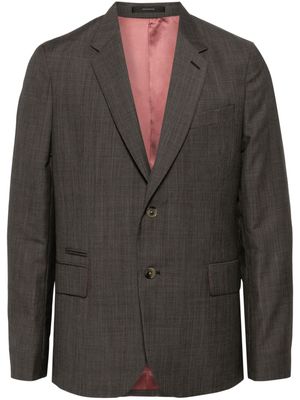 Paul Smith single-breasted wool-blend blazer - Brown