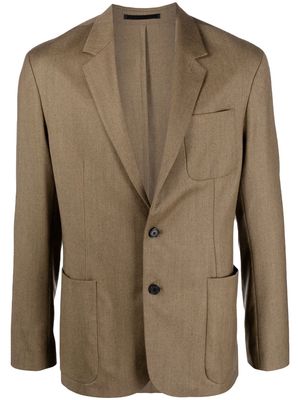 Paul Smith single-breasted wool-cashmere blazer - Brown
