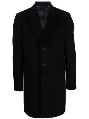 Paul Smith single-breasted wool overcoat - Black