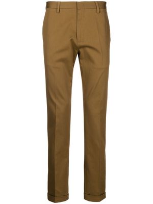 PAUL SMITH slim-cut cotton trousers - Brown