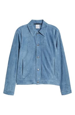Paul Smith Slim Fit Suede Jacket in Light Blue