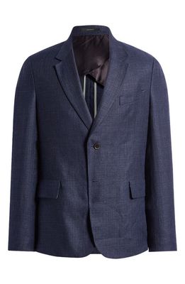 Paul Smith Slub Linen & Wool Twill Sport Coat in Inky Blue