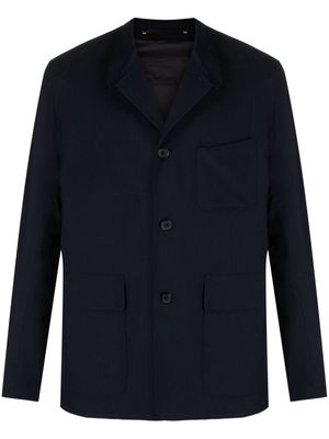 Paul Smith spread-collar wool shirt jacket - Blue