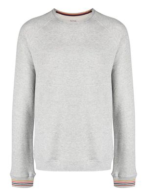 Paul Smith stripe-detail cotton sweatshirt - Grey