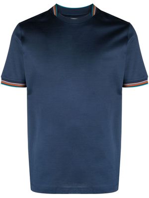 Paul Smith stripe-detail cotton T-shirt - Blue