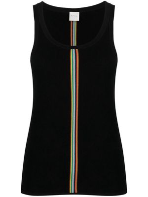 Paul Smith stripe-detail crew neck vest - Black