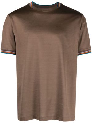 Paul Smith stripe-detailed cotton T-shirt - Neutrals