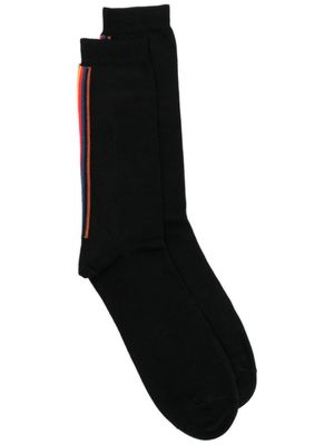 Paul Smith stripe-detailing cotton socks - Black