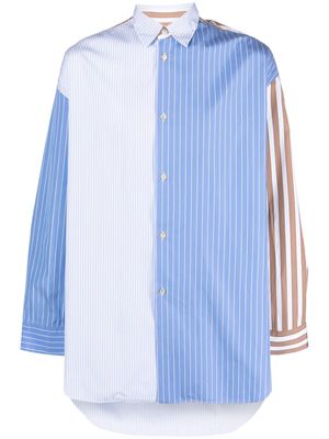 Paul Smith stripe-pattern cotton shirt - Blue