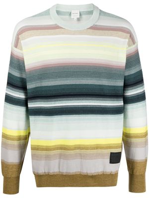 Paul Smith stripe-pattern knitted jumper - Green