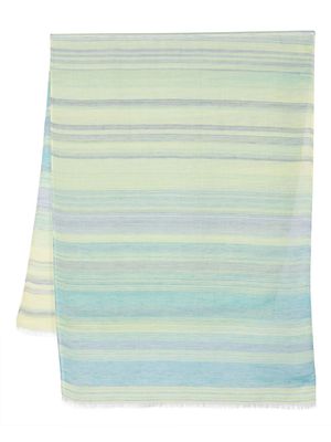 Paul Smith stripe pattern scarf - Green