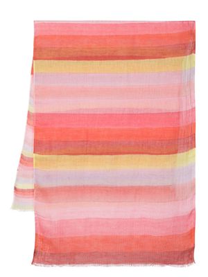Paul Smith stripe pattern scarf - Red