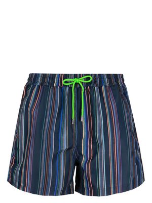 Paul Smith stripe-pattern swim shorts - Blue