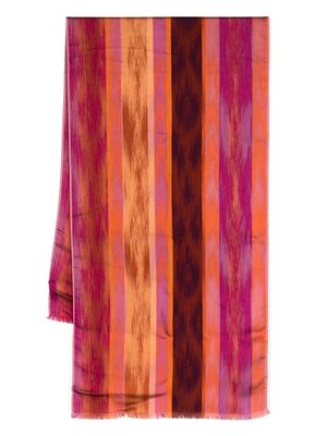 Paul Smith stripe-print scarf - Purple