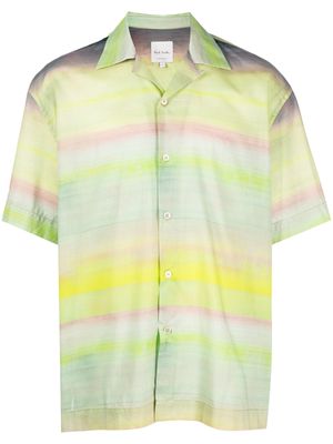 Paul Smith stripe-print short-sleeved shirt - Green