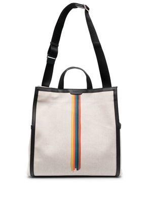 Paul Smith stripe-print tote bag - Neutrals