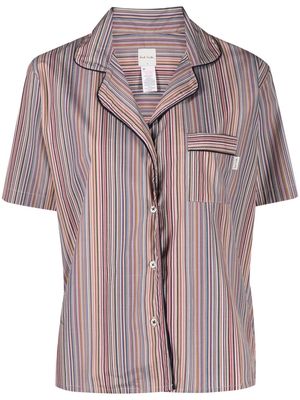 PAUL SMITH stripe-print two-piece pajama set - Blue