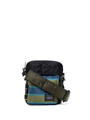 Paul Smith stripe-print zipped messenger bag - Green