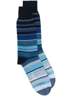 Paul Smith striped ankle socks - Blue