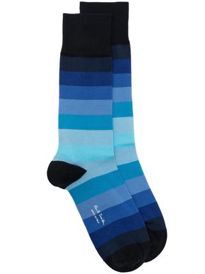 Paul Smith striped cotton blend socks - Blue